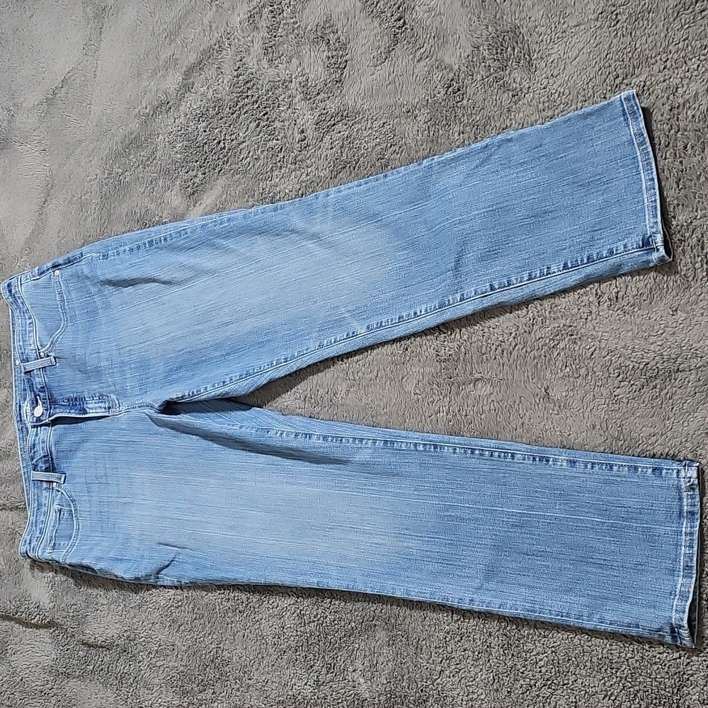 Chico's So Slimming Girlfriend Straight Leg Mid Wash Jean Size 12